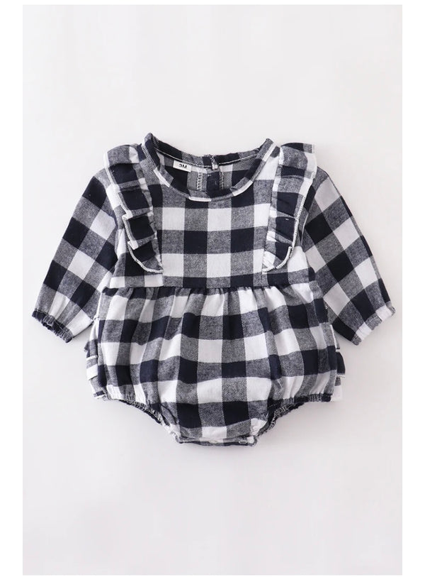 The Attic Boutique Black Flannel Onesie Dress Baby & Toddler - The Attic Boutique