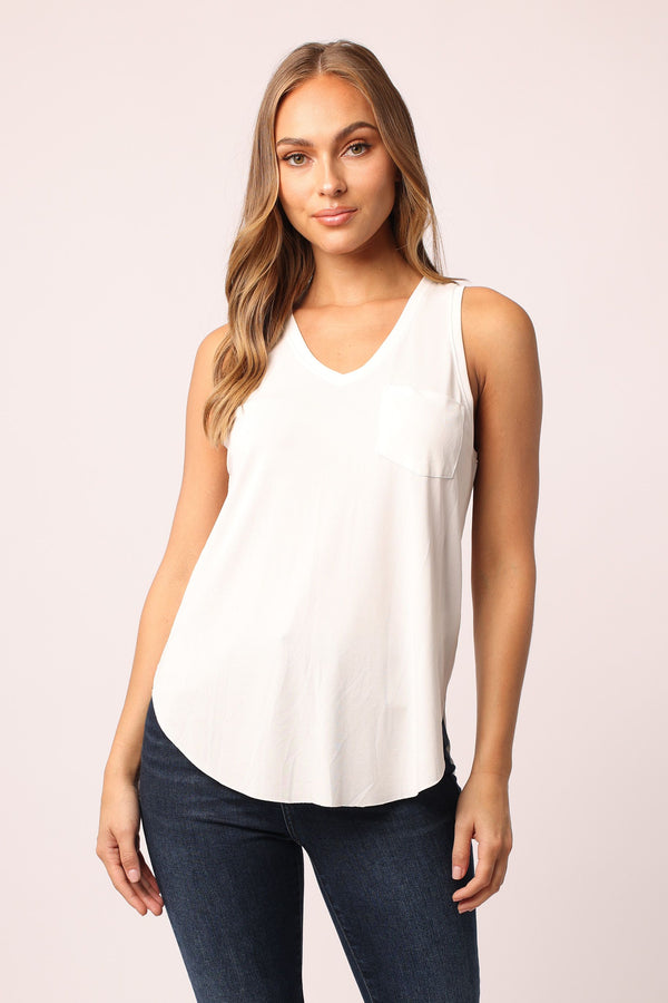 Another Love Esther White Tank Top - The Attic Boutique