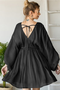 The Attic Boutique Aniya Black Flowy Dress Apparel & Accessories - The Attic Boutique