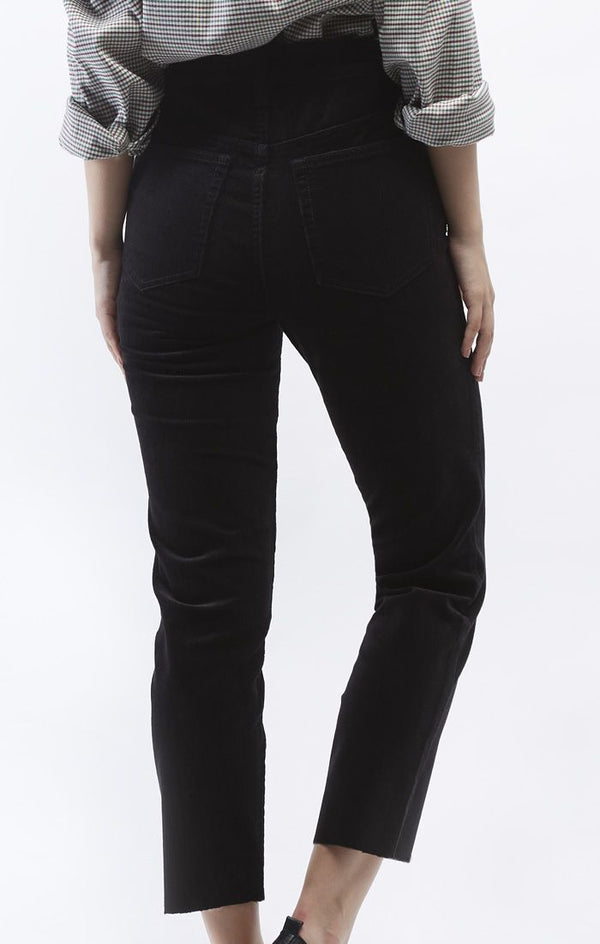 The Attic Boutique High Rise Black Corduroy Pants Jeans - The Attic Boutique
